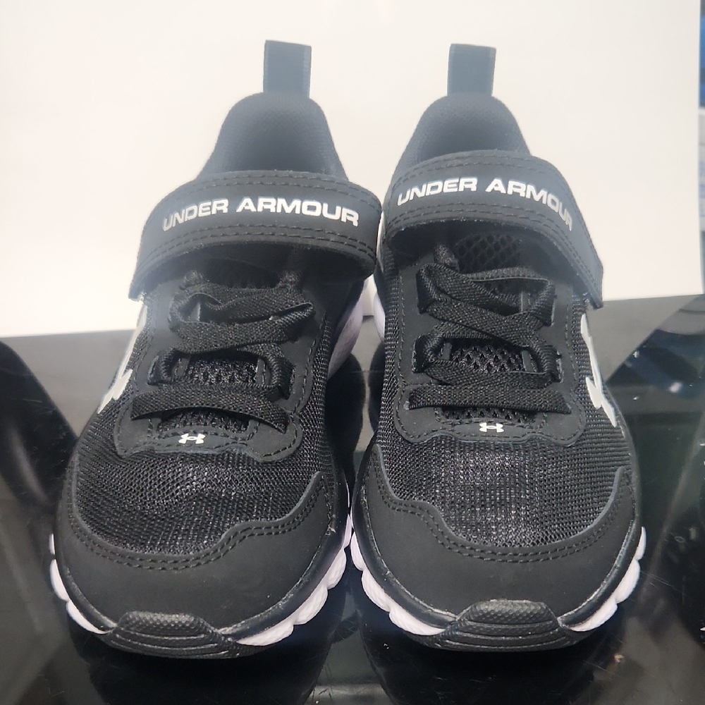 Under Armour Kids Black and White Sneakers